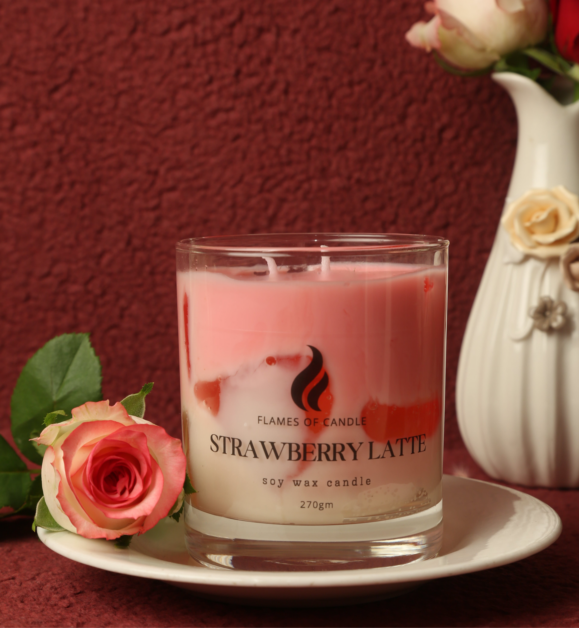 Iced Strawberry Latte Candle