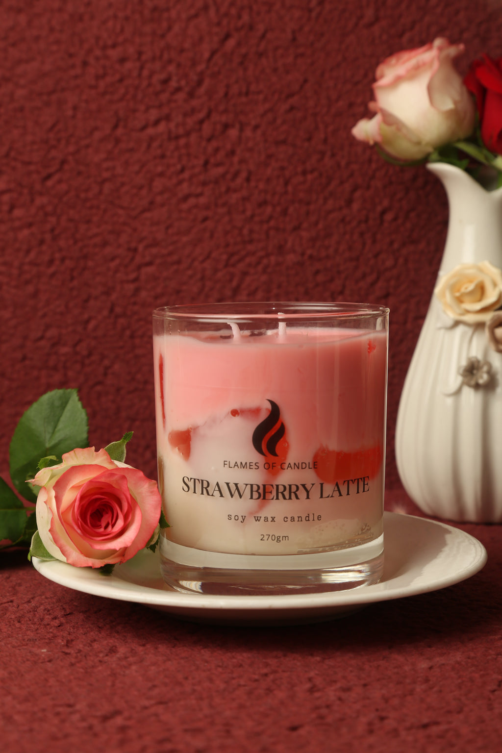 Iced Strawberry Latte Candle
