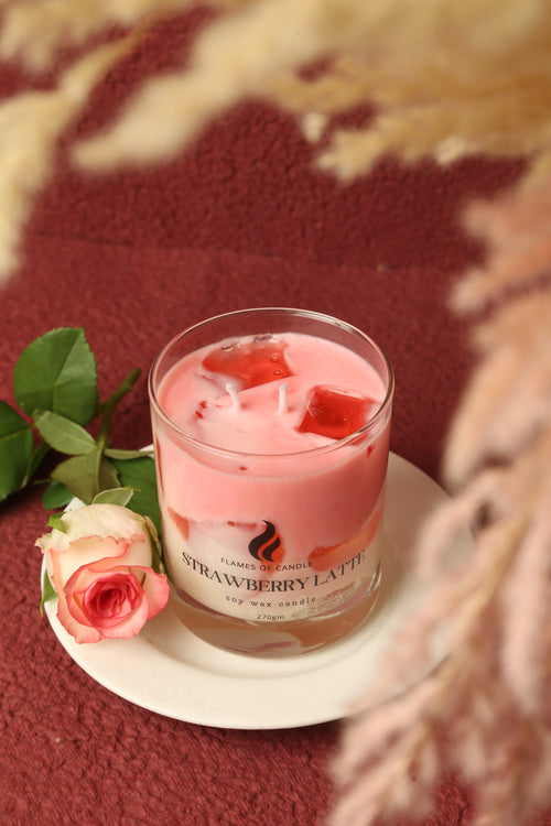 Iced Strawberry Latte Candle